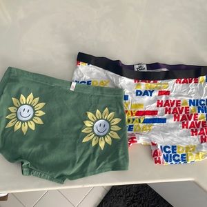 2 pairs boy shorts Sz. M